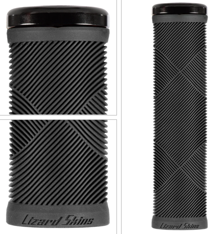 Lizard Skins Lock-On Mountain Bike Grips - 130mm, BMX/Cycling - Durable Logo Grip
