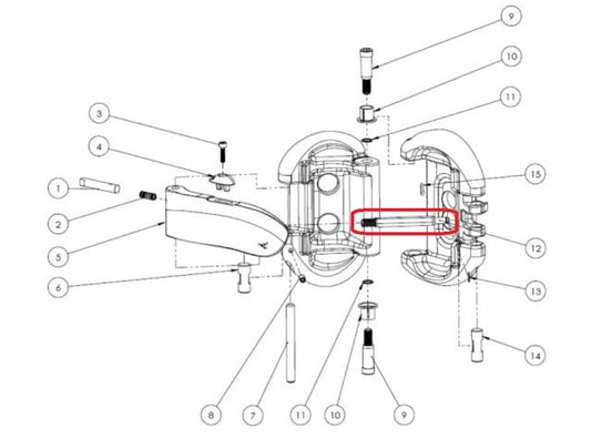 TERN Repair Parts - Folding Box Screw 64.5MM PARTS Adjustment Bolt, OCL JOINT 64.5MM