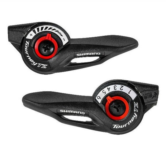SHIMANO 波手-黑色-3X6 SPEED-SL-TZ500-6 / SHIMANO THUMB SHIFTER SHIFT LEVER SET-SL-TZ500-6