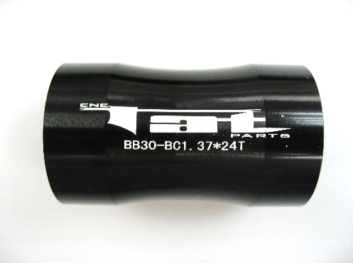 TAT BB30 Center Torque Adapter~BC1.37X24T~Black/TAT BB30 ADAPTOR~BC1.37X24T~BK