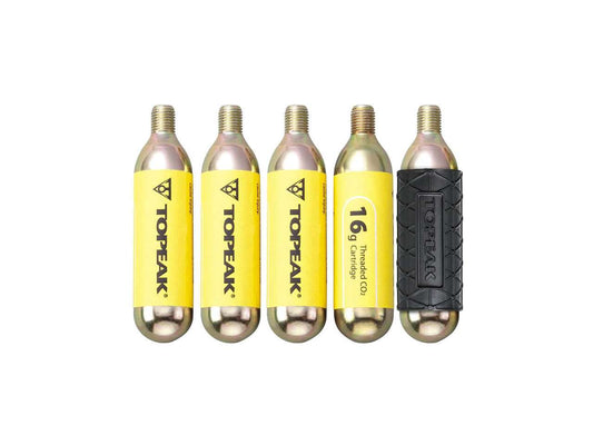 TOPEAK 16G THREADED Compressed Gas (5 Pack)-TCOT-6 / TOPEAK 16G THREADED CO2 CARTRIDGE (5 PCS/PK)-TCOT-6