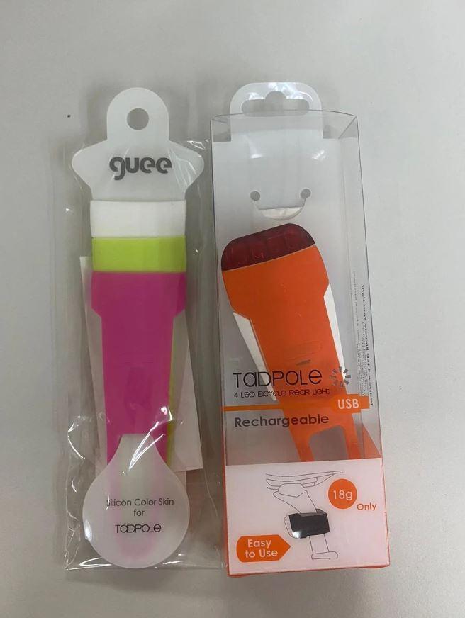 GUEE TADPOLE 4LED 叉電後燈連燈套 (連2個燈套)/ GUEE TADPOLE 4 LED USB REAR RECHARGEABLE LIGHT