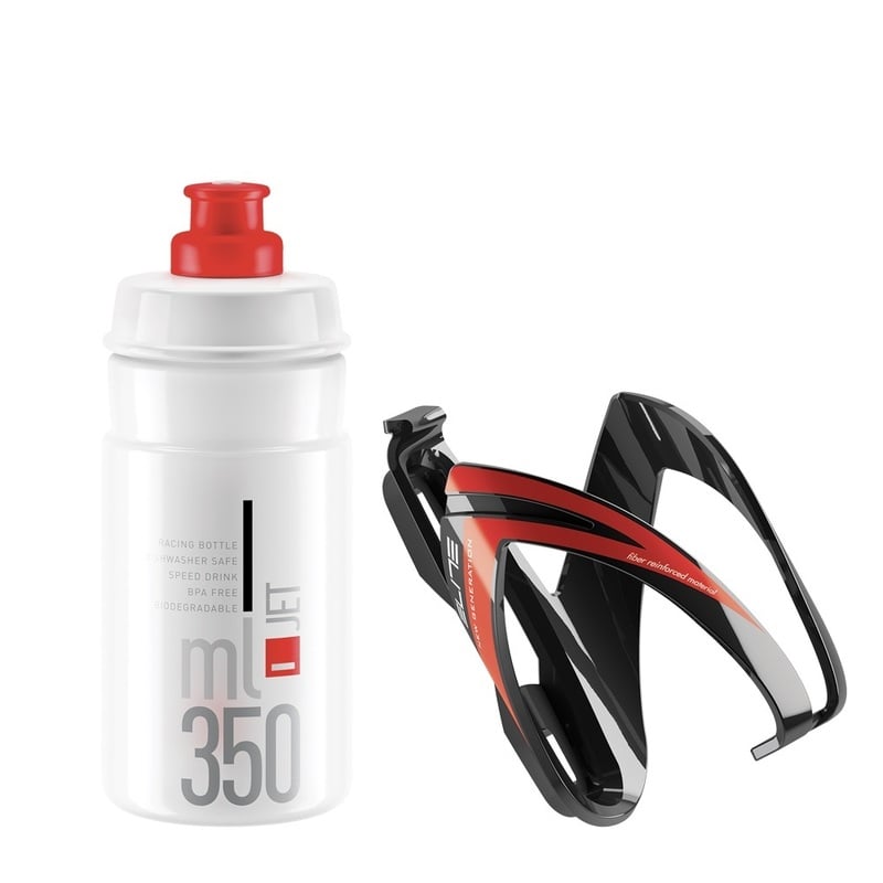 ELITE KIT CEO BOTTLE CAGE-WHITE/ORANGE BOLLTE AND BLACK/WHITE BOLLTE CAGE