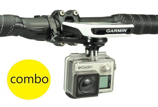 K-edge Garmin 31.8mm車頭把手咪錶及攝錄機*加長型*延伸碼 Max 版 (黑色) / XL Combo Mount, 31.8mm (black)