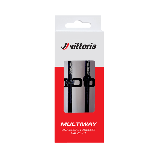 VITTORIA Aluminum alloy two-way vacuum nozzle (2 pieces) / VITTORIA TUBELESS VALVE 3 WAY ALLOY BLACK SET (2 PCS)