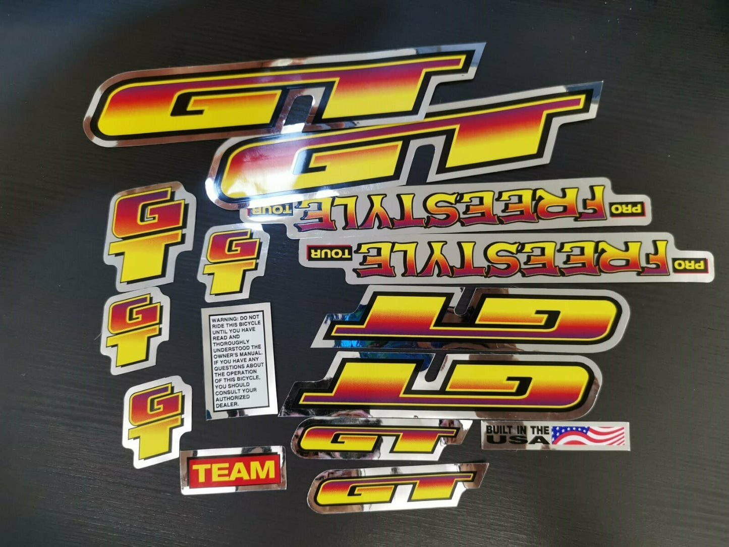 GT BMX FREESTYLE Stickers Nostalgic GT Brand Sticker Set 